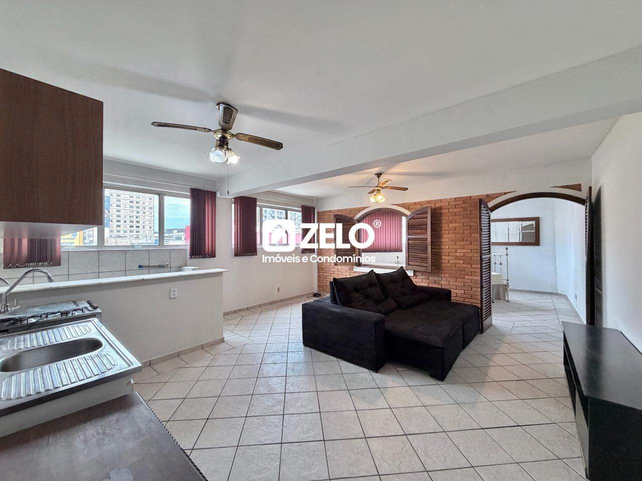 Apartamento em Centro, Campinas - SP | Zelo Imóveis: Sala e cozinha integradas