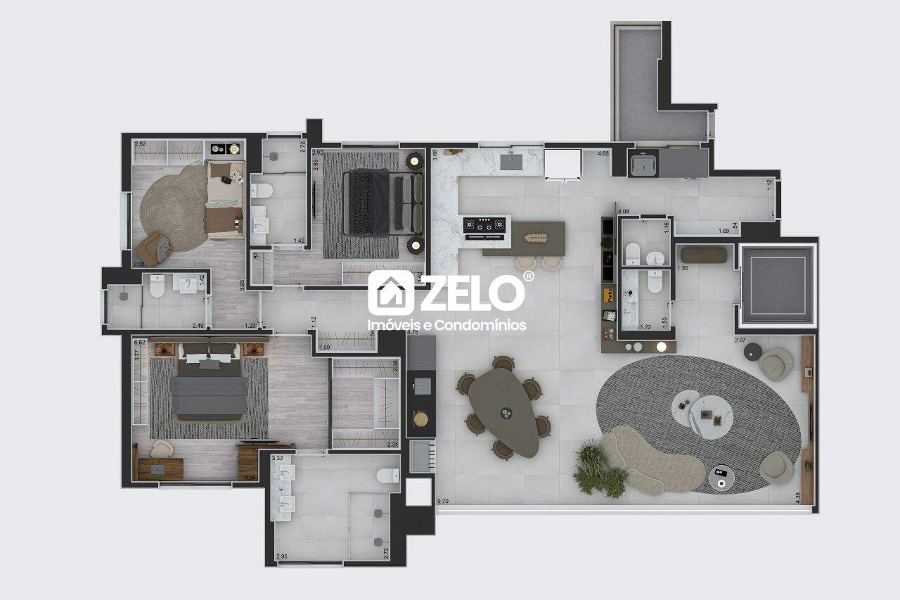 Apartamento em Cambuí, Campinas - SP | Zelo Imóveis: Implantação