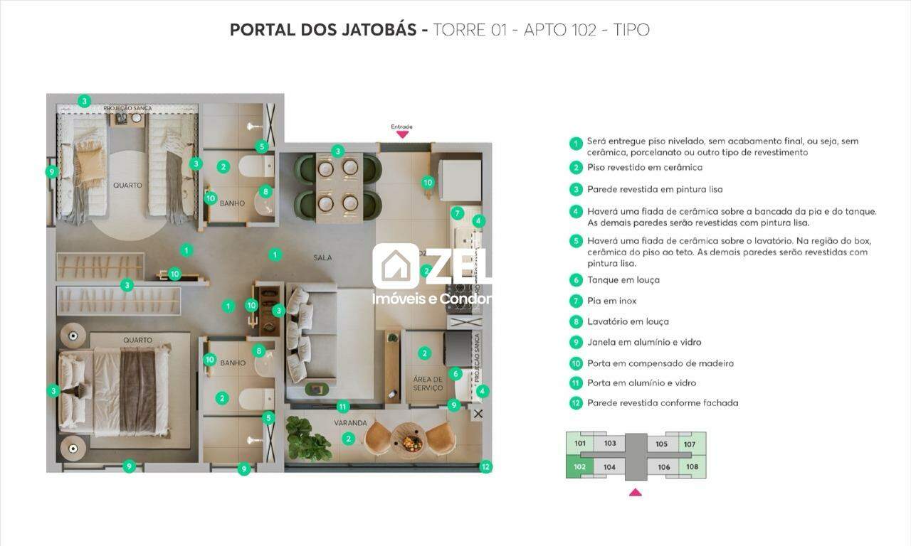 Apartamento em Jardim das Cerejeiras, Campinas - SP | Zelo Imóveis: Apartamento térreo decorado