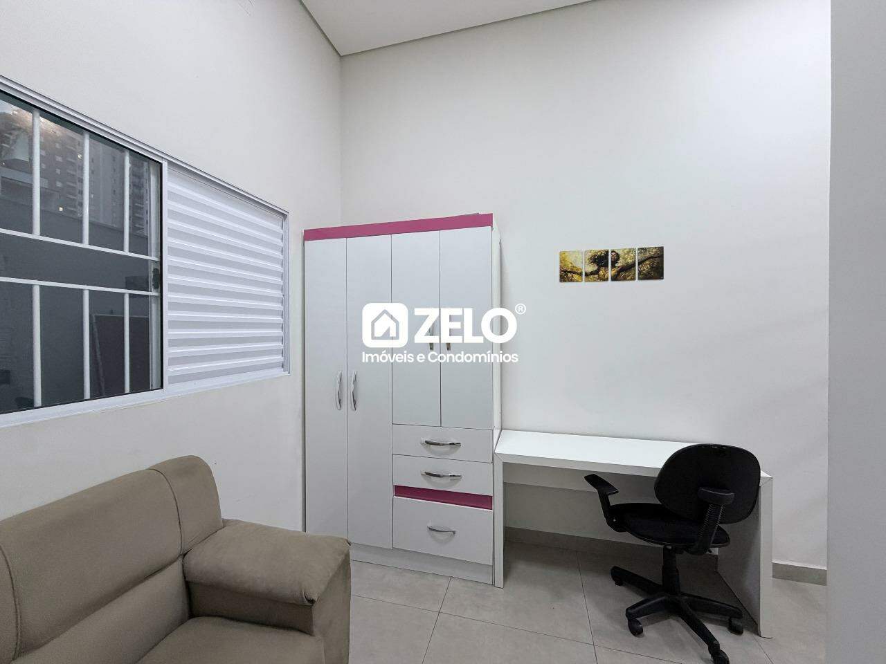 Kitnet em Vila Verde, Indaiatuba - SP | Zelo Imóveis: Sala e dormitório integrados