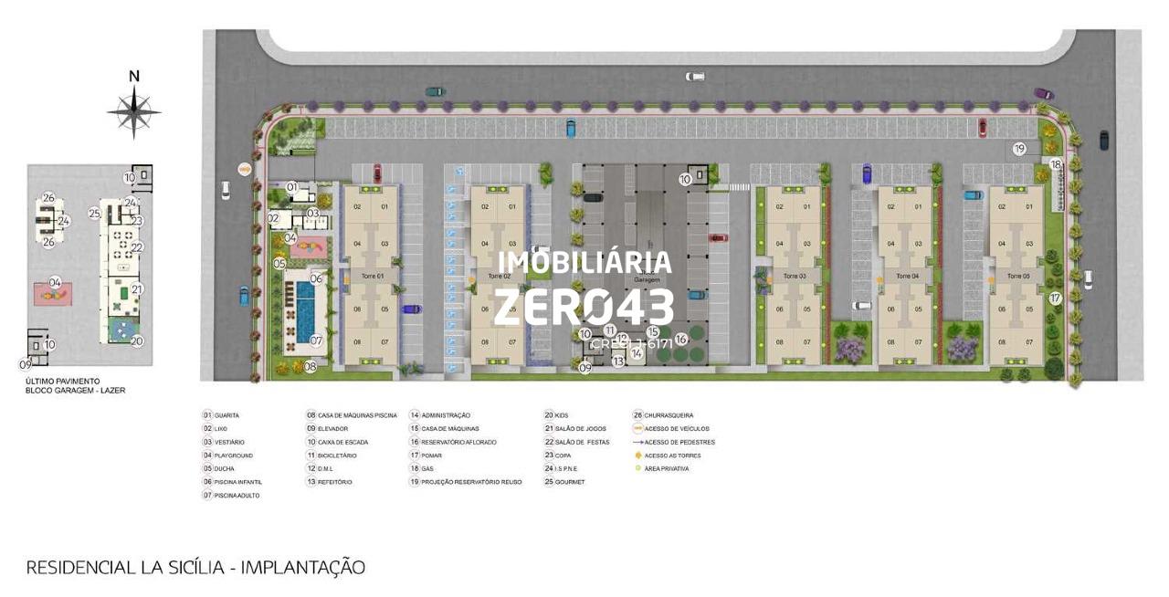 Apartamento | Residencial La Sicília | 2 quartos | à venda | Gleba Fazenda Palhano | Londrina: 