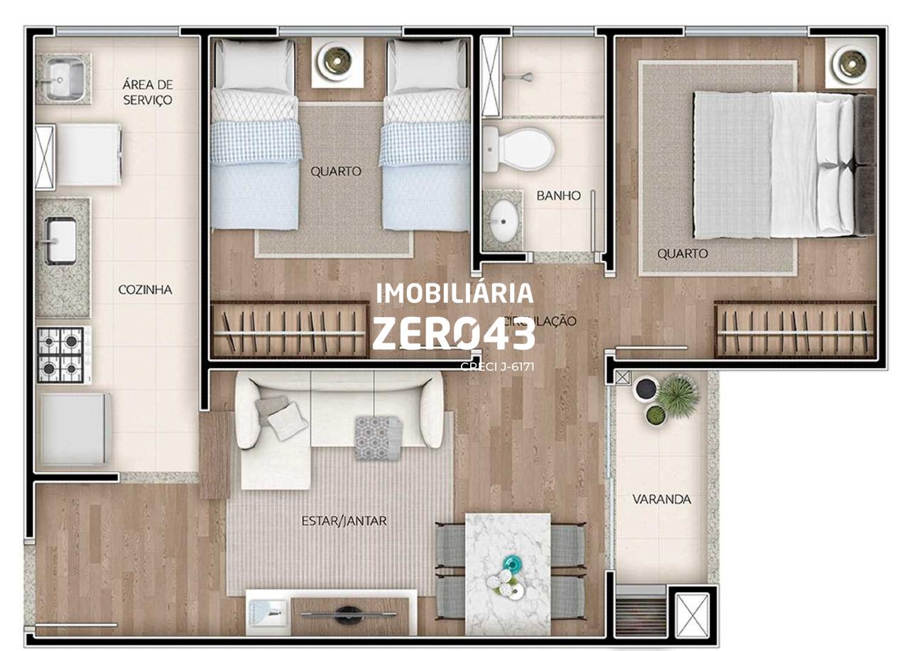 Apartamento | Residencial La Sicília | 2 quartos | à venda | Gleba Fazenda Palhano | Londrina: 