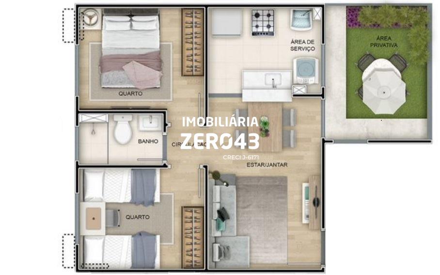 Apartamento | La Sena | 2 quartos | à venda | Vila Salomé | Cambé: 