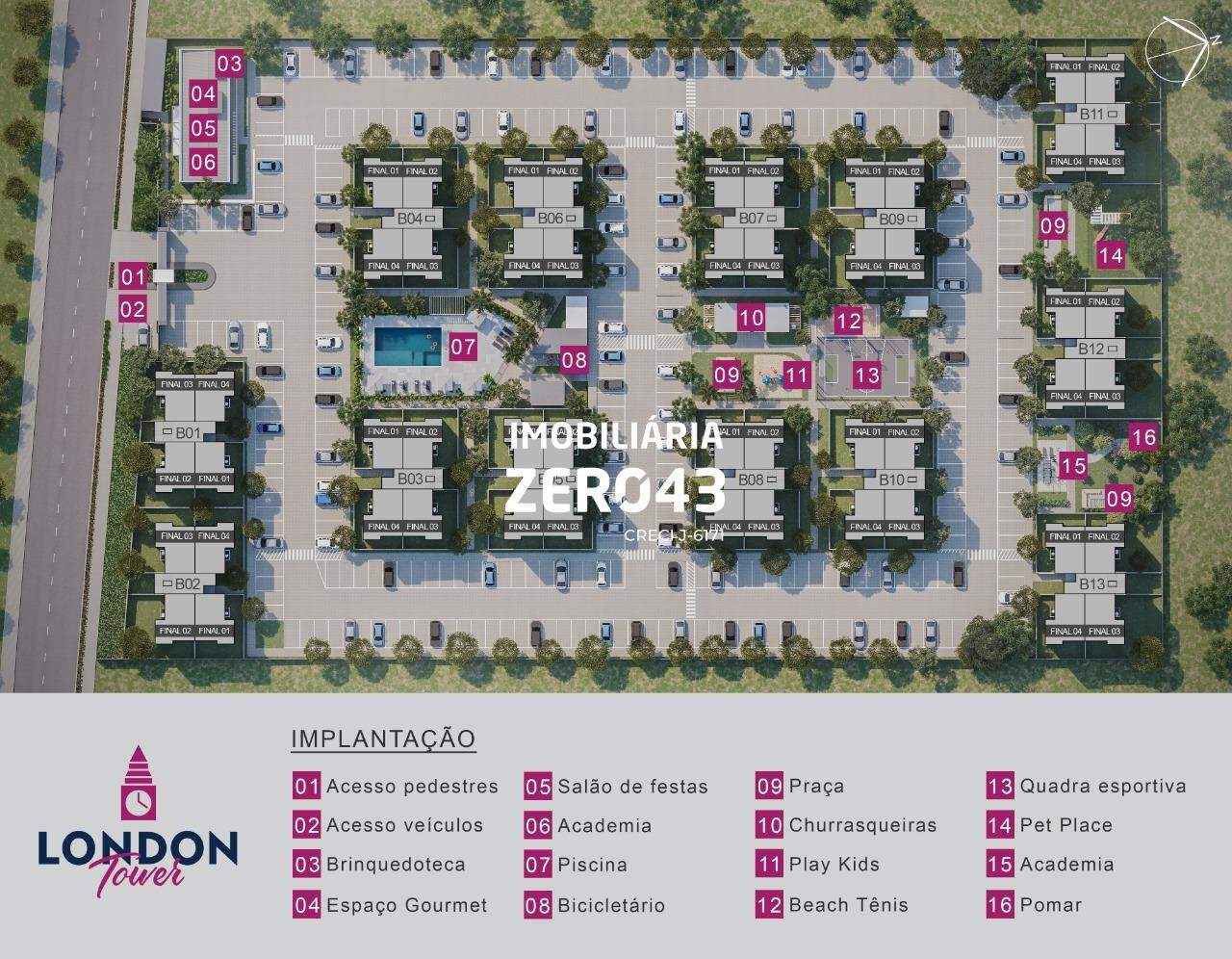 Apartamento | Residencial London Tower | 2 quartos | à venda | Jardim Maria Celina | Londrina: 