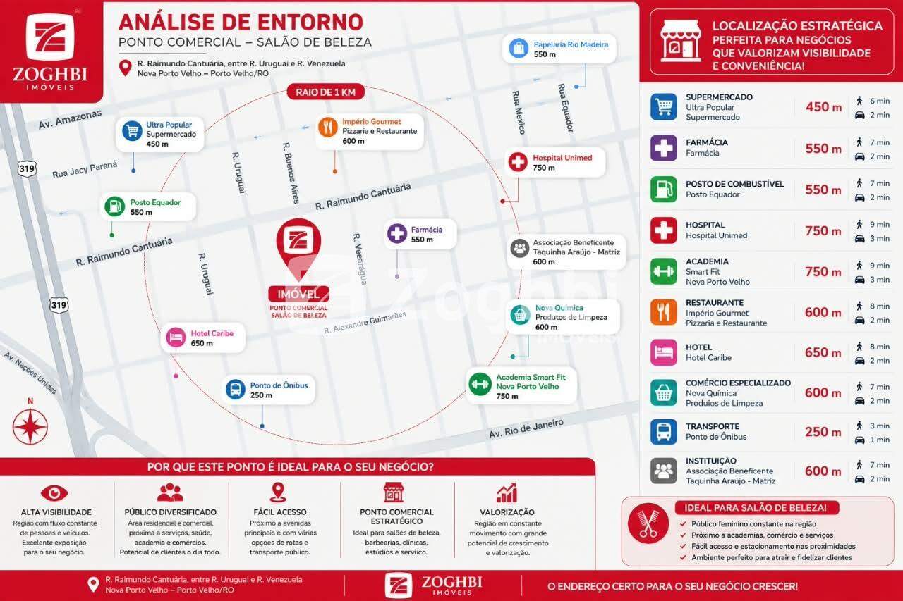 Ponto Comercial para aluguel no Nova Porto Velho: 