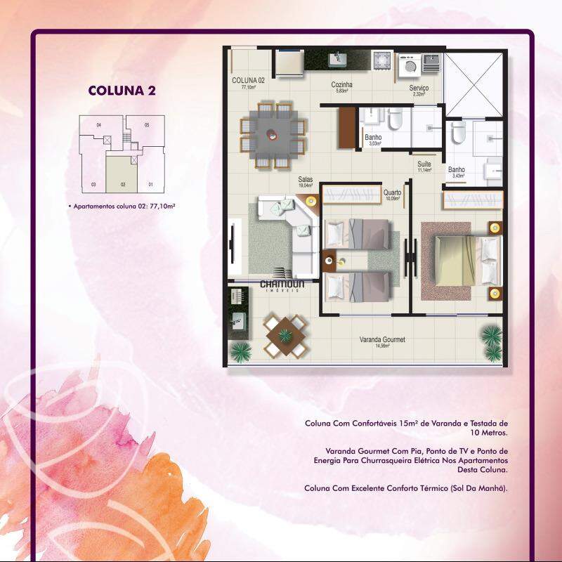 Apartamento à venda no Praia dos Castelhanos: LANÇAMENTO 2025 ROSA ANGELICA