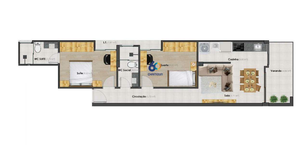 Apartamento à venda no Praia do Morro: LANÇAMENTO RESIDENCIAL EDUARDO NORBIM NA PRAIA DO MORRO 02 QUARTOS 