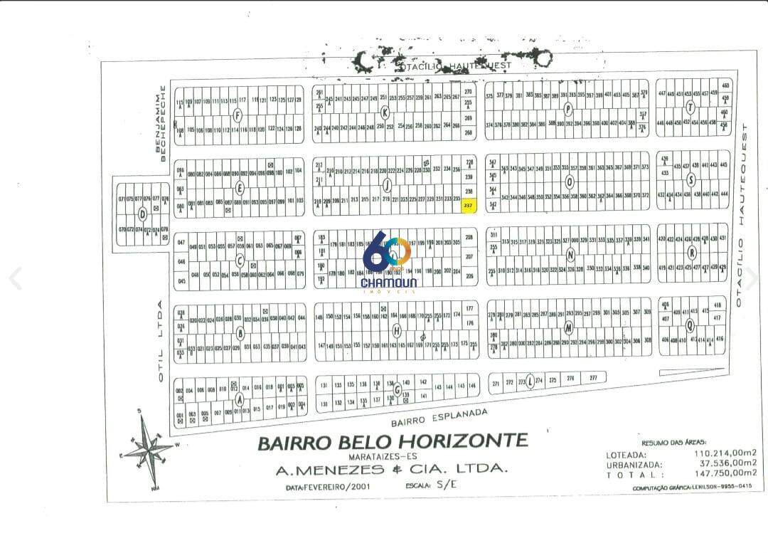 Lote à venda no Belo Horizonte: Lote à venda em Marataízes.