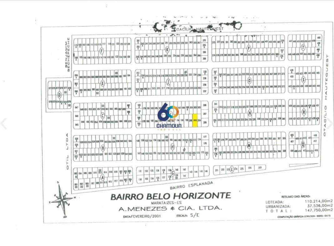 Lote à venda no Belo Horizonte: Lote à venda em Marataízes.