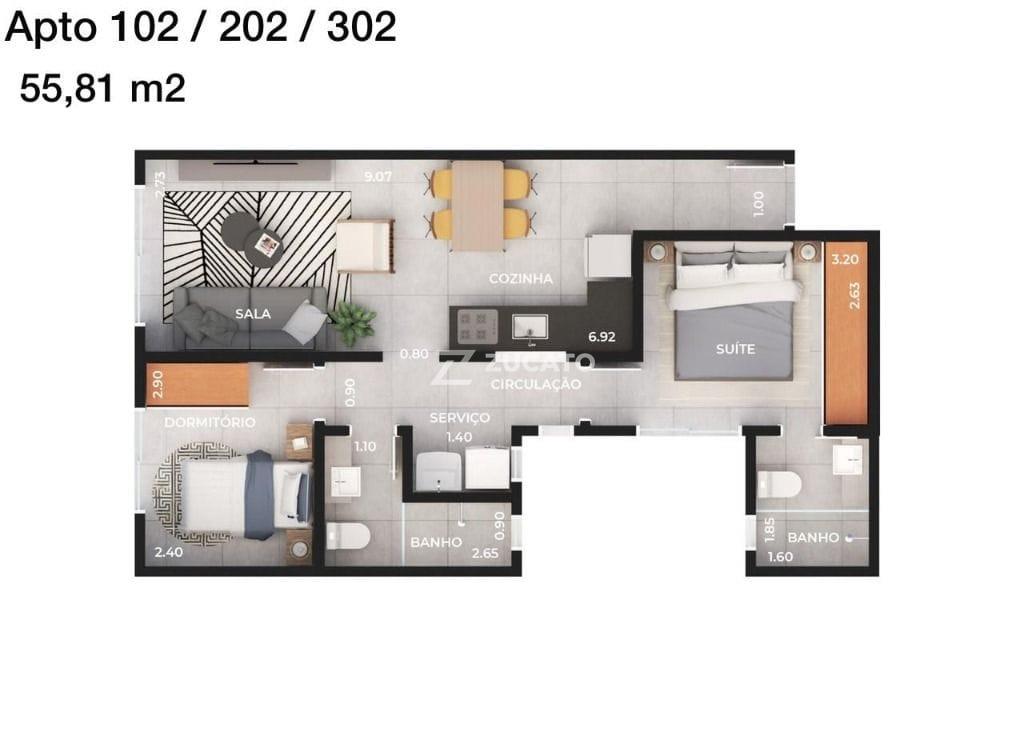 Apartamento à venda no Santa Maria: 